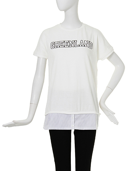 【CASUAL】ヘムシャツレイヤードトップス