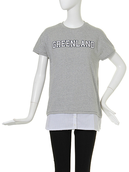 【CASUAL】ヘムシャツレイヤードトップス