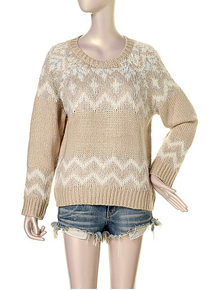 LAGUNAMOONノルディックトップシャギーニットプルオーバー