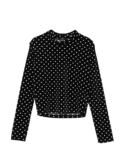 ベルベットハイネックロングTシャツ