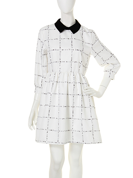 ロゴチェックワンピース