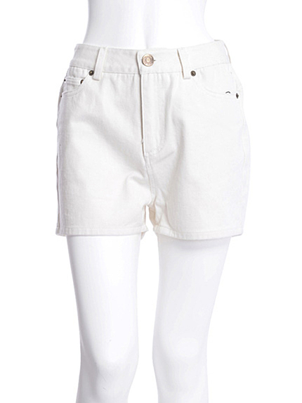 ハイウェストデニムショートパンツ