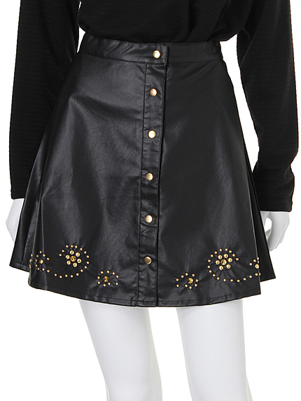 i-SOOK【i-SOOK】飾り付レザースカート