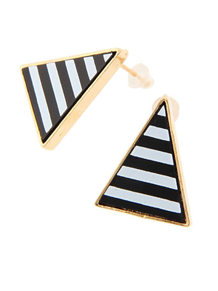 GYDA【goods】トライアングルボーダーピアス