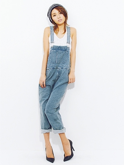 【CASUAL】ニットデニムサロペット