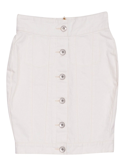 GYDA【CASUAL】フロントボタンハイウエストSK