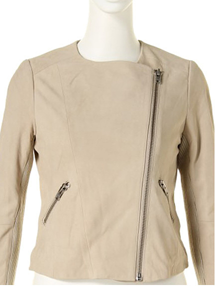 MERCURYDUODUO リブレザーノーカラーライダース