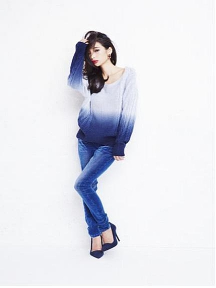 GYDAケーブルグラデーションニット