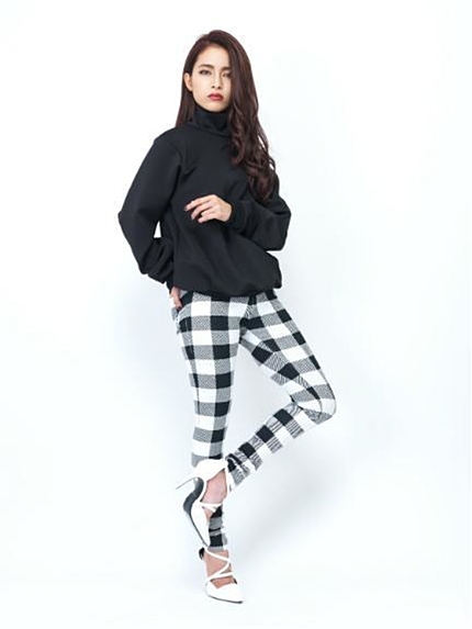 GYDAブロックチェックスウェットパギンス