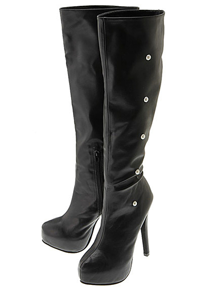 Chedelパール付ニーハイブーツ