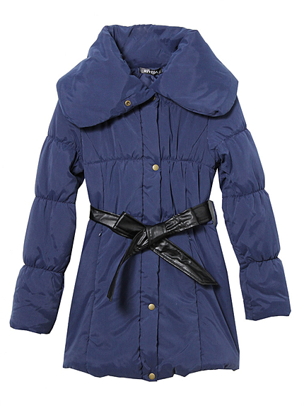 RIVEDA合皮ベルト付き中綿コート