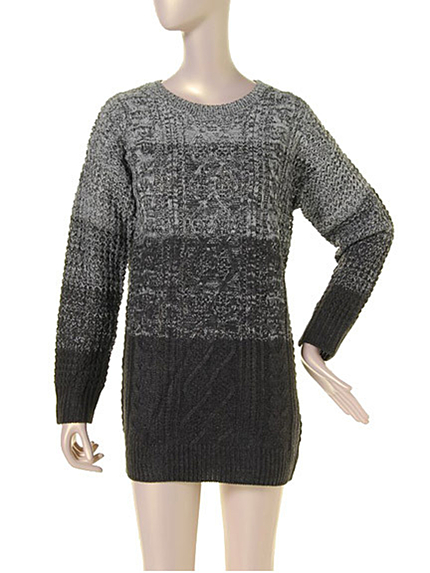 LAGUNAMOONグラデーションケーブルニットワンピース