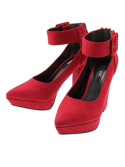 RUNWAY channel【R&E】プラットフォームポインテッドトゥパンプス