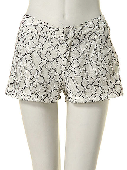 カラーレースショートパンツ