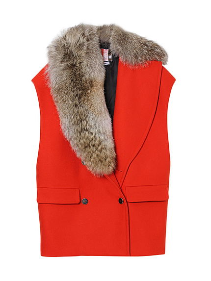 The Dayz tokyoMSGM【MSGM】FUR SLEEVELESS COAT