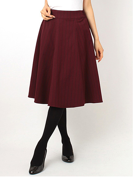 ストライプミディスカート