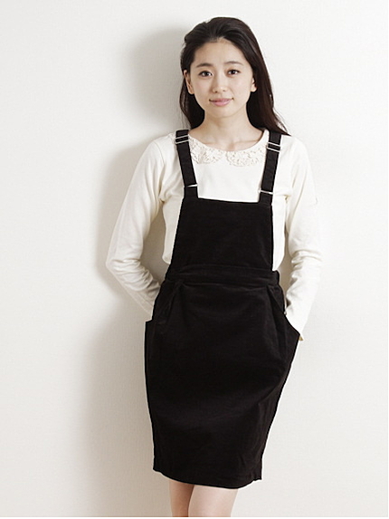 コーデュロイジャンパースカート