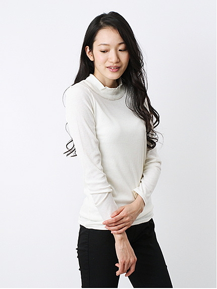 パール使いリブハイネック