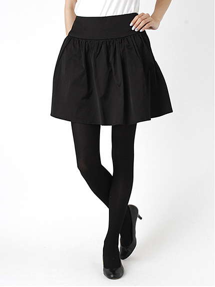 切替ギャザーミニスカート