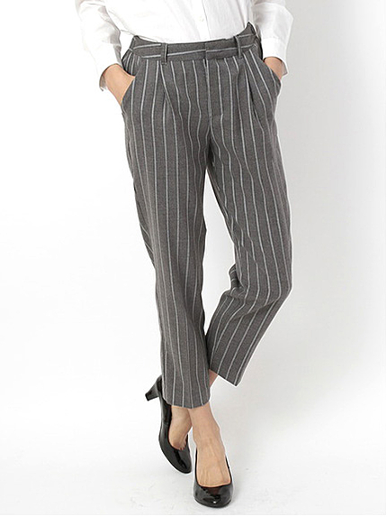 ・ストライプタックパンツ