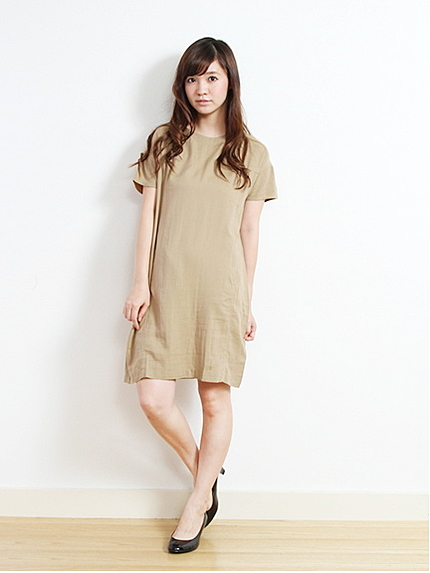 〈サイズコンシェルジュ〉サイドポケットサックワンピース