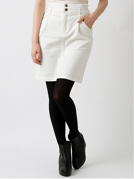 カラーコーデュロイタイトスカート