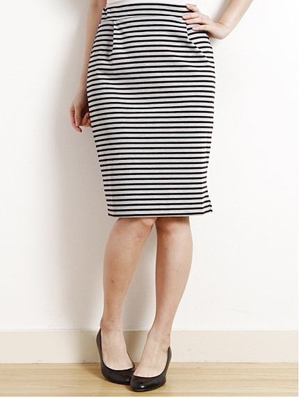 ボーダータイトスカート