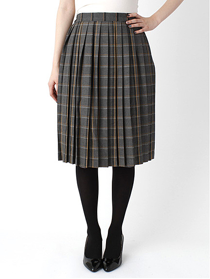 チェックプリーツスカート