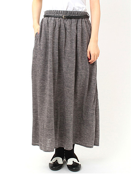 ベルト付カットマキシスカート