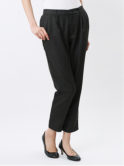 N ストレートギンガムパンツ