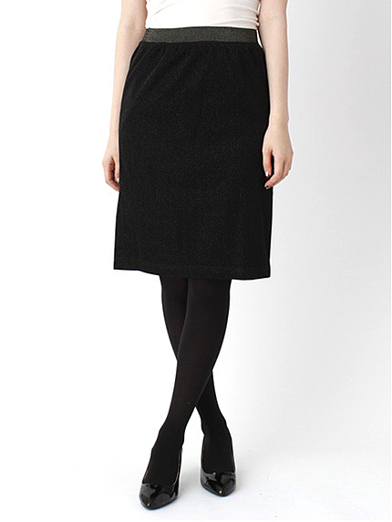 ラメニットスカート