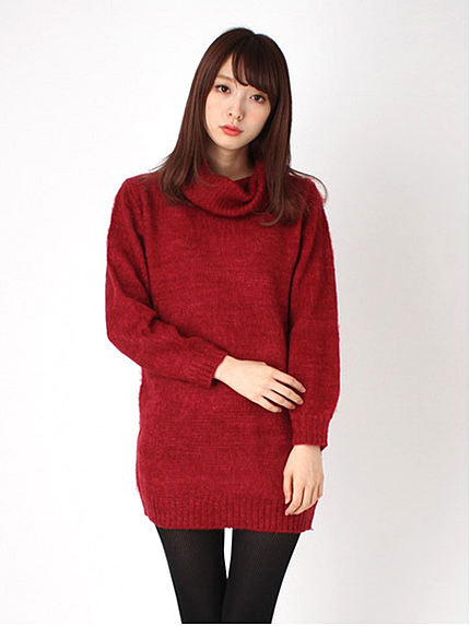 オフタートルニットワンピース