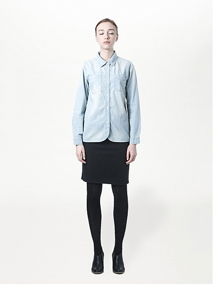 ダンガリー長袖シャツ