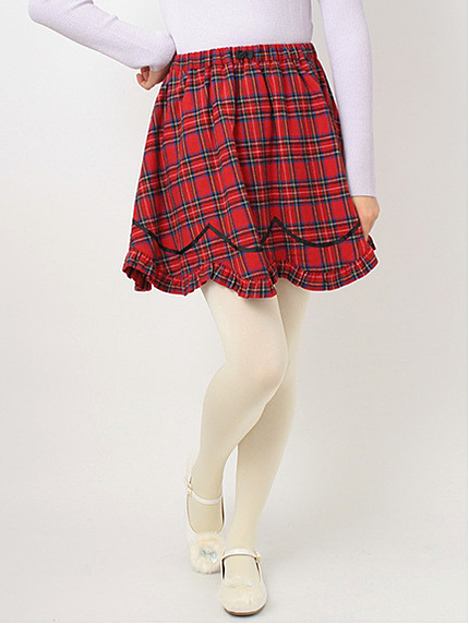 Check Frill Skirt