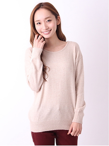 Uアンゴラニットプルオーバー