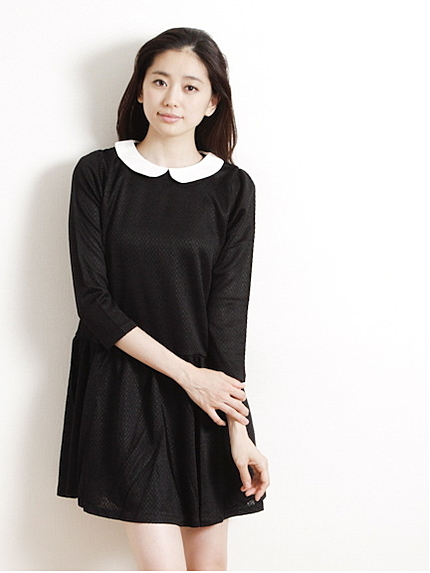 〈サイズコンシェルジュ〉バイカラーワンピース