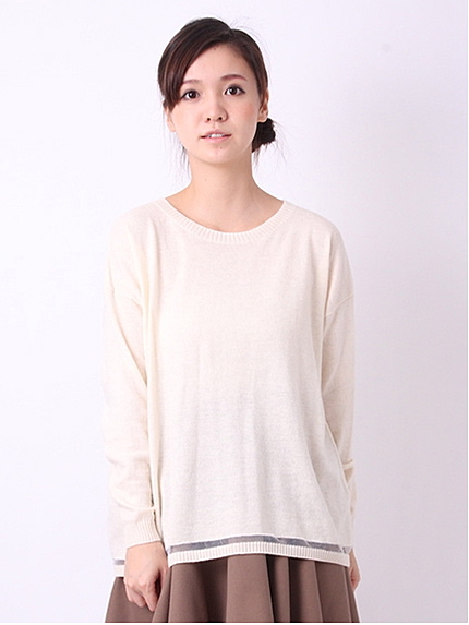 【宮崎あおい着用】スクエアニットプルオーバー