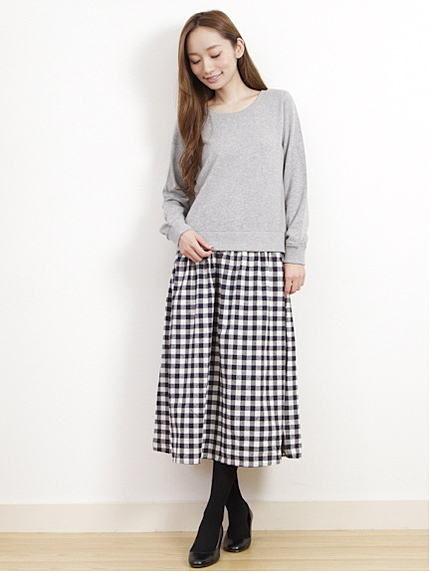 ウラケ×ギンガムドッキングマキシワンピース