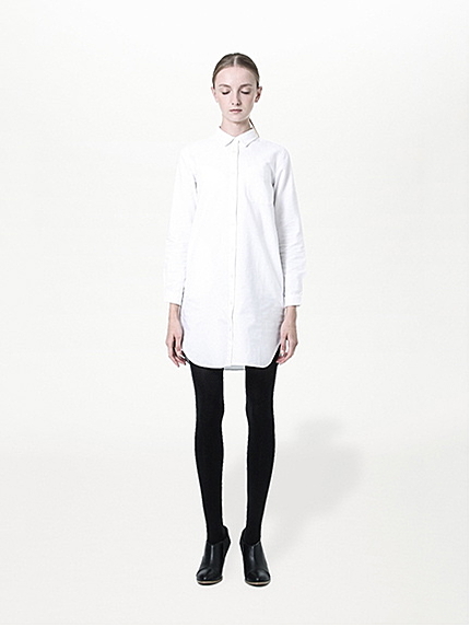 オックス長袖シャツワンピース