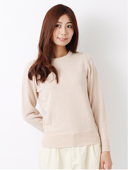 クルーネックニットプルオーバー