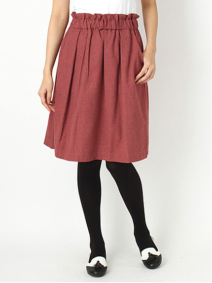タックギャザーミモレスカート