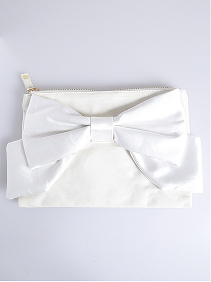 ビッグリボンフラットポーチ