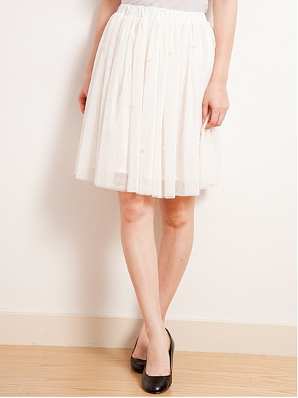 フラワーレースチュールスカート