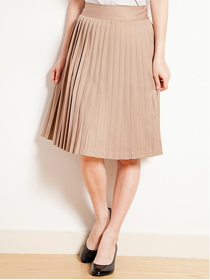 プリーツミディスカート