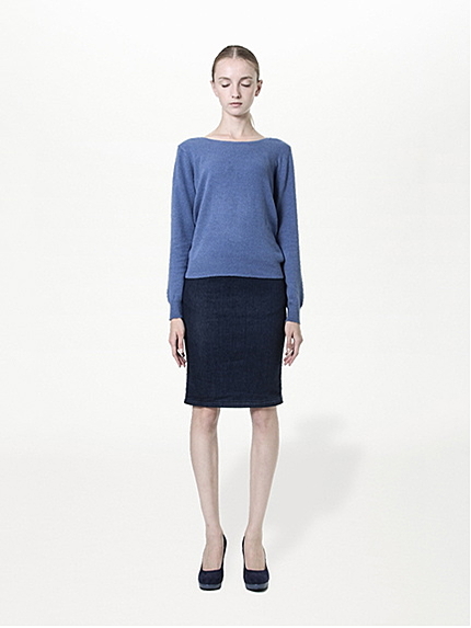 リラックスデニムタイトスカート