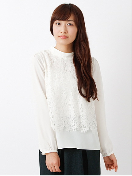 レースレイヤーブラウス