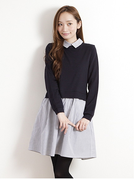 衿付きドッキングワンピース