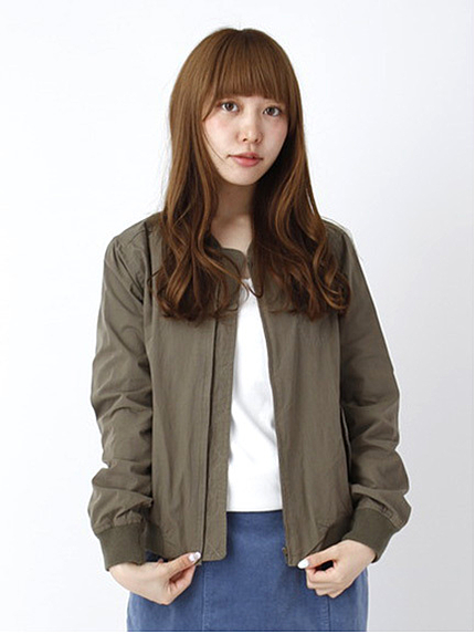 綿ナイロンリブブルゾン1300869-32-13-11