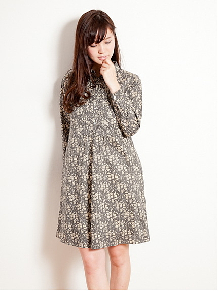 <サイズコンシェルジュ>Capel リバティ プリントシャツワンピース