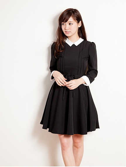 <サイズコンシェルジュ>クラシカルフィット&フレアーワンピース